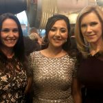 Cirlot's Lisa Comer (l) and Liza Cirlot Looser (r) with Shaesta at the Smithsonian National Air and Space Museum's Trophy Awards in March 2018.